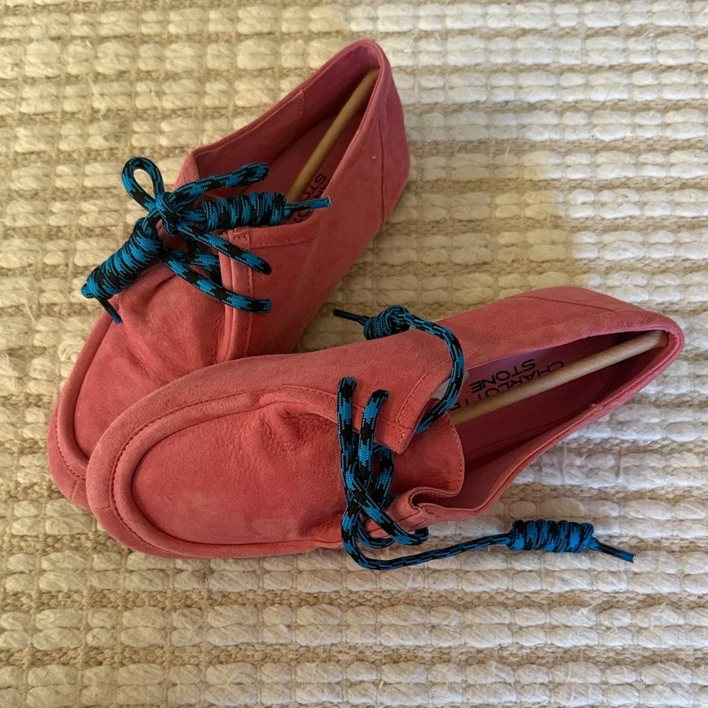 Pink Suede Charlotte Stone Loafers BRAND NEW 🩷💙 - Picture 5 of 7